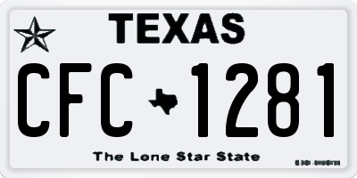TX license plate CFC1281