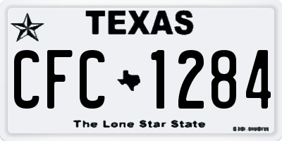TX license plate CFC1284