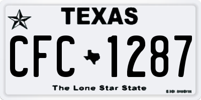 TX license plate CFC1287