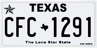 TX license plate CFC1291