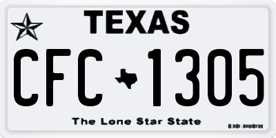 TX license plate CFC1305