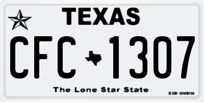 TX license plate CFC1307