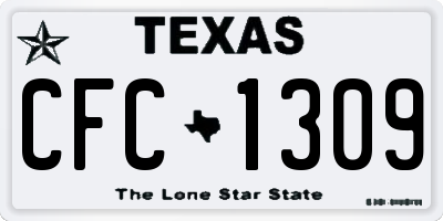 TX license plate CFC1309