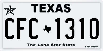 TX license plate CFC1310