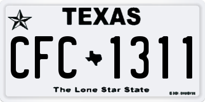 TX license plate CFC1311