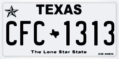 TX license plate CFC1313