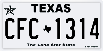 TX license plate CFC1314