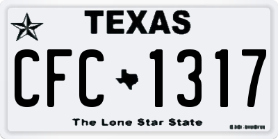 TX license plate CFC1317