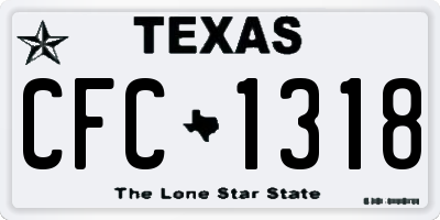 TX license plate CFC1318