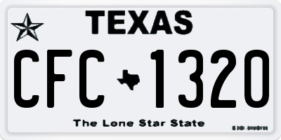 TX license plate CFC1320