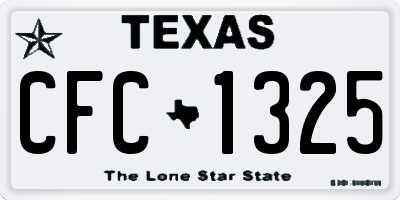 TX license plate CFC1325