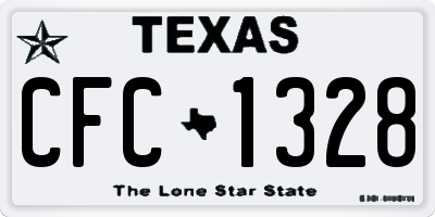 TX license plate CFC1328