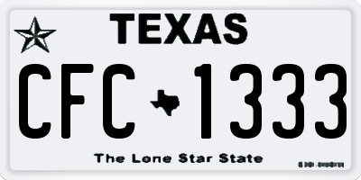 TX license plate CFC1333