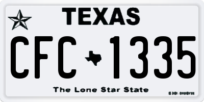 TX license plate CFC1335