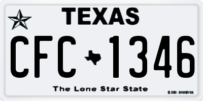 TX license plate CFC1346