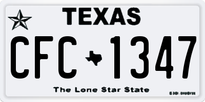 TX license plate CFC1347