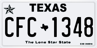 TX license plate CFC1348