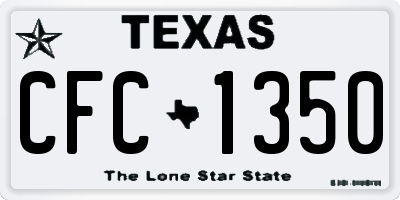 TX license plate CFC1350
