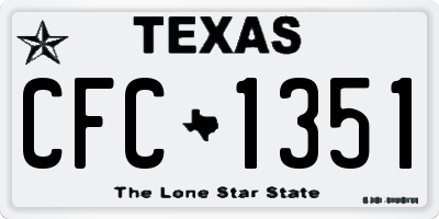 TX license plate CFC1351