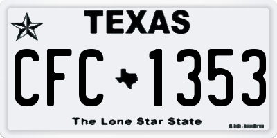 TX license plate CFC1353