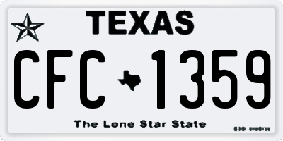 TX license plate CFC1359