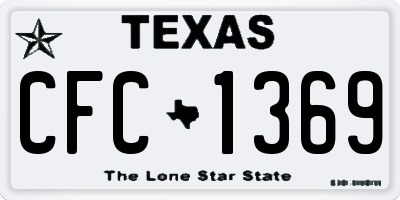 TX license plate CFC1369