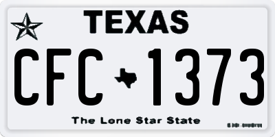 TX license plate CFC1373