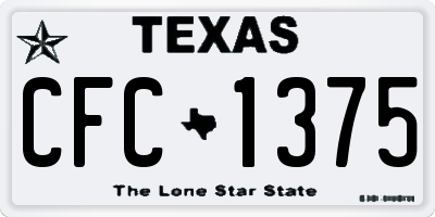 TX license plate CFC1375