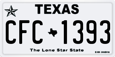 TX license plate CFC1393