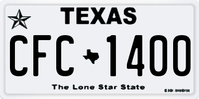 TX license plate CFC1400