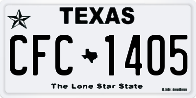 TX license plate CFC1405