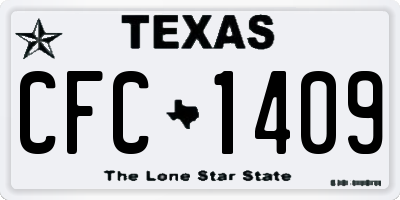 TX license plate CFC1409