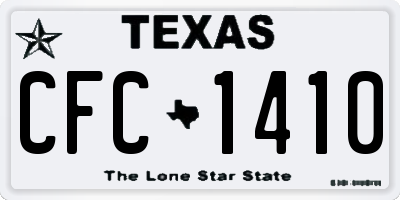 TX license plate CFC1410