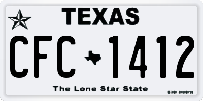 TX license plate CFC1412