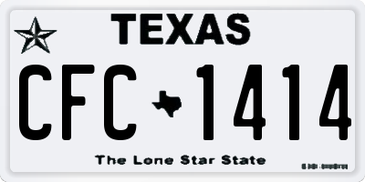 TX license plate CFC1414