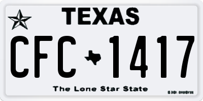 TX license plate CFC1417