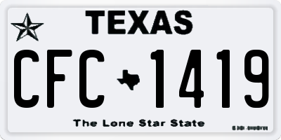 TX license plate CFC1419