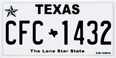 TX license plate CFC1432
