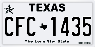 TX license plate CFC1435