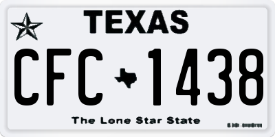 TX license plate CFC1438