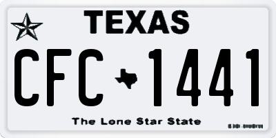 TX license plate CFC1441