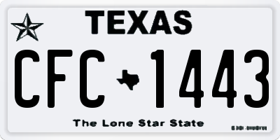 TX license plate CFC1443
