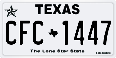 TX license plate CFC1447