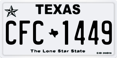 TX license plate CFC1449
