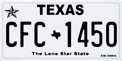 TX license plate CFC1450
