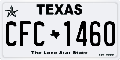 TX license plate CFC1460