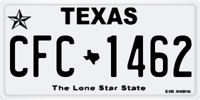 TX license plate CFC1462