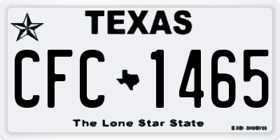 TX license plate CFC1465