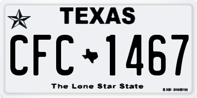 TX license plate CFC1467