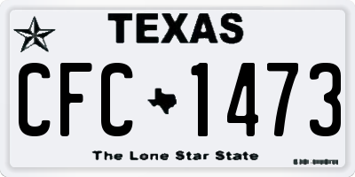 TX license plate CFC1473